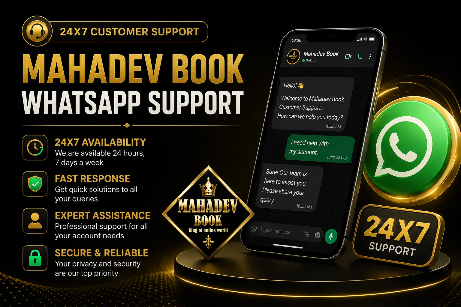 Mahadev Book WhatsApp Customer Support